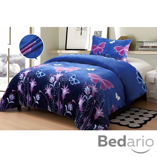 Mikroplyšové povlečení Premium 140x200+70x90 Butterfly