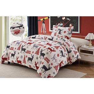 Mikroplyšové povlečení Premium 140x200+70x90 Merry christmas