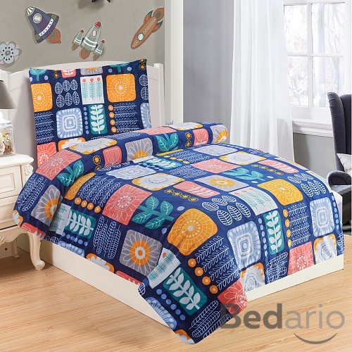 Mikroplyšové povlečení Premium 140x200+70x90 Plants