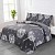 Francouzské mikroplyšové povlečení Premium 220x200+2x70x90 Pampelišky šedé