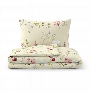 Bavlněné povlečení DELUX 140x200+70x90cm BOTANICA smetanová