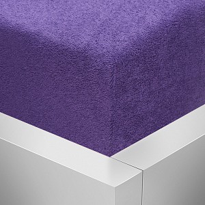 Froté prostěradlo 180x200 Luxus - Tmavě fialová