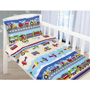 Dětské bavlněné povlečení 90x135+45x60 Klučičí svět