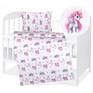 Dětské bavlněné povlečení 90x135+45x60 Poníci
