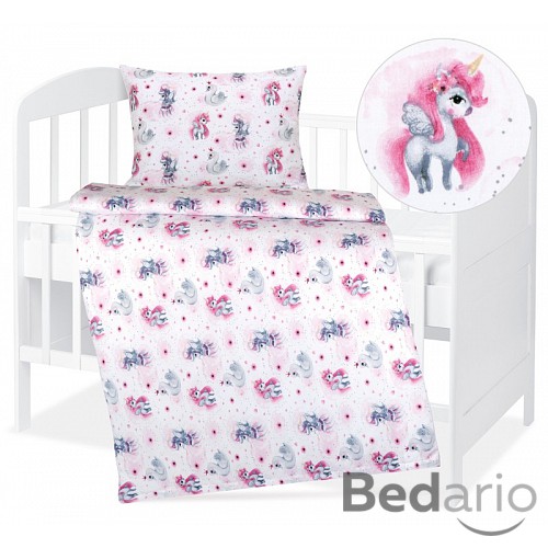 Dětské bavlněné povlečení 90x135+45x60 Poníci