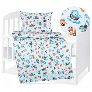 Dětské bavlněné povlečení 90x135+45x60 Zvířátkománie