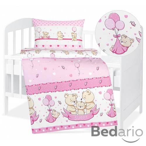 Dětské bavlněné povlečení 90x135+45x60 Ospalí medvídci 2