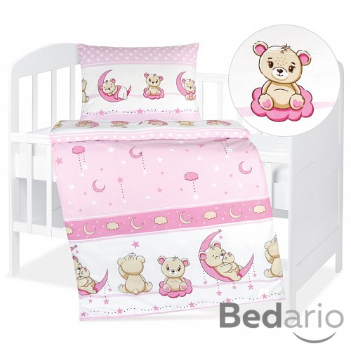 Dětské bavlněné povlečení 90x135+45x60 Ospalí medvídci