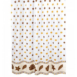 Koupelnový závěs 180x200 Mušle hnědá