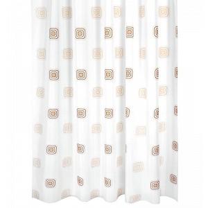 Koupelnový závěs 180x200 Čtverec béžový