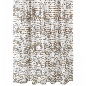 Koupelnový závěs 180x200 Zeď hnědá