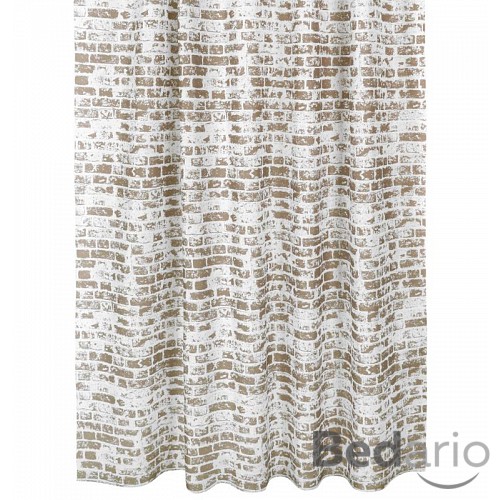 Koupelnový závěs 180x200 Zeď hnědá