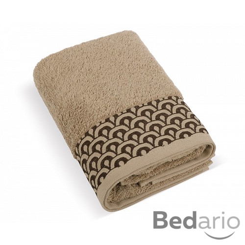 PRÉMIOVÝ Froté ručník kolekce Krajka 50x100 Hnědý