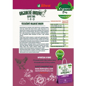 FERTISTAV SLEPIČÍ HNŮJ 5-12-2,5 pro MUŠKÁTY a další květiny - organické hnojivo 3,5 kg