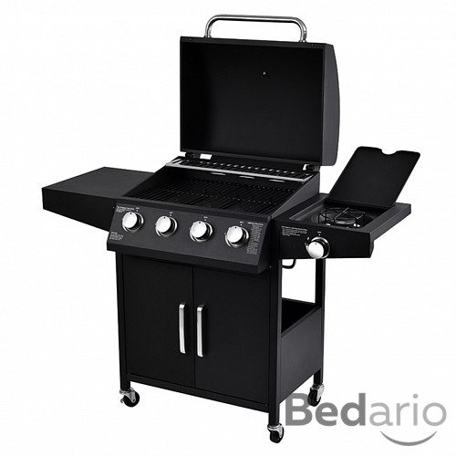 Zahradní plynový gril GFTOP s bočním ohřívačem