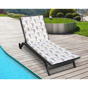 Polstr na plážové lehátko - potah na zip - 55x195 cm - Sovička