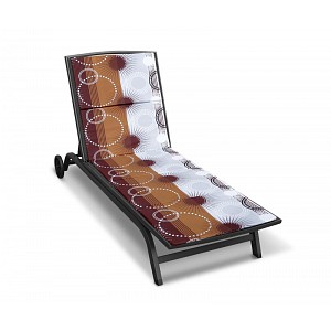 Polstr na plážové lehátko - potah na zip - 55x195 cm - Paprsek