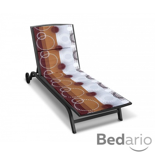 Polstr na plážové lehátko - potah na zip - 55x195 cm - Paprsek