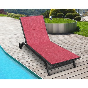 Polstr na plážové lehátko - potah na zip - 55x195 cm - Kytička