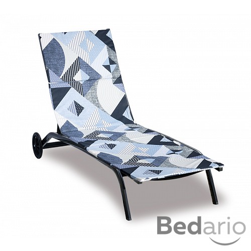 Polstr na plážové lehátko - potah na zip - 55x195 cm - Geometrie