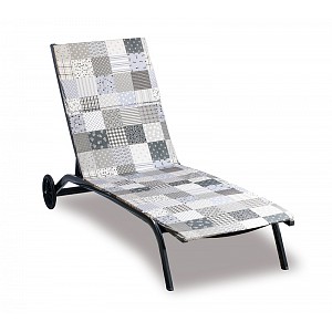 Polstr na plážové lehátko - potah na zip - 55x195 cm - Patchwork