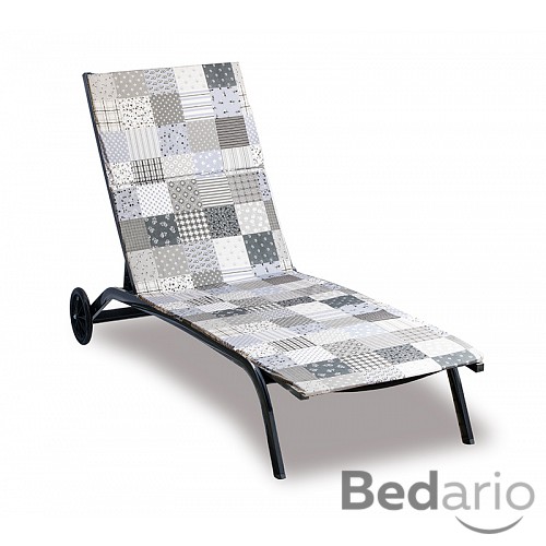 Polstr na plážové lehátko - potah na zip - 55x195 cm - Patchwork