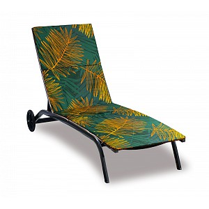 Polstr na plážové lehátko - potah na zip - 55x195 cm - Kapradí