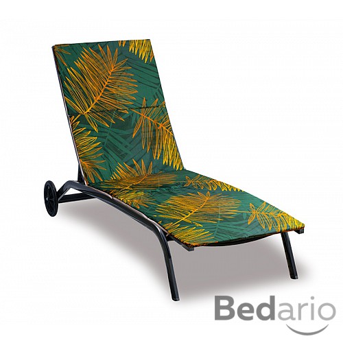 Polstr na plážové lehátko - potah na zip - 55x195 cm - Kapradí