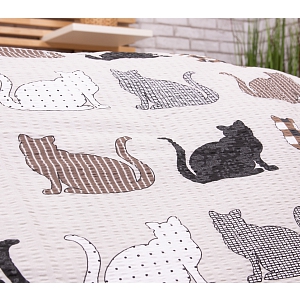 Krepové povlečení Deluxe 140x200+70x90 Kočky