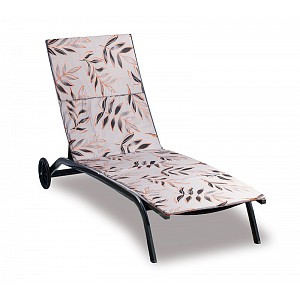 Polstr na plážové lehátko - potah na zip - 55x195 cm - List