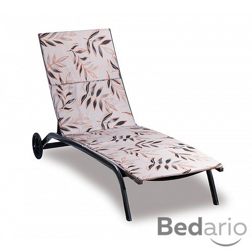 Polstr na plážové lehátko - potah na zip - 55x195 cm - List