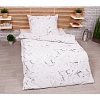 Krepové povlečení Deluxe 140x200+70x90 Mramor bílý