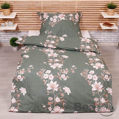 Luxusní RANFORCE Bavlněné povlečení 140x200+70x90 Disa zelená