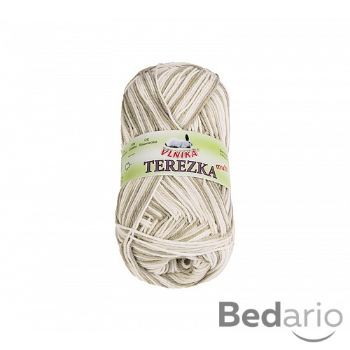 Příze TEREZKA multi - 50g / 155 m Bílá Béžová Hnědá