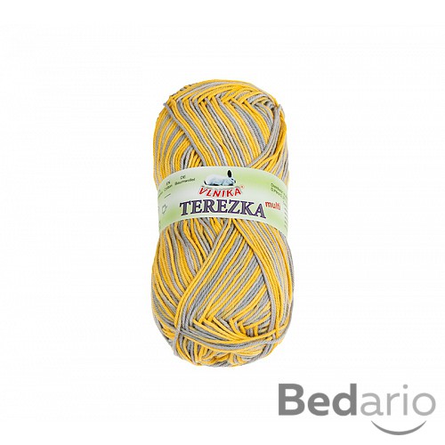 Příze TEREZKA multi - 50g / 155 m Hořčicová Šedá