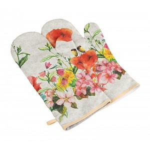 Grilovací rukavice 2ks - 20x36 cm - Květ