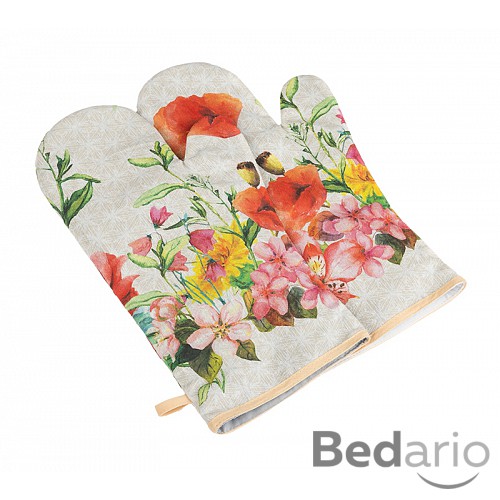 Grilovací rukavice 2ks - 20x36 cm - Květ