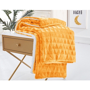 Deka beránek 150x200 - Triangles - Zlatá