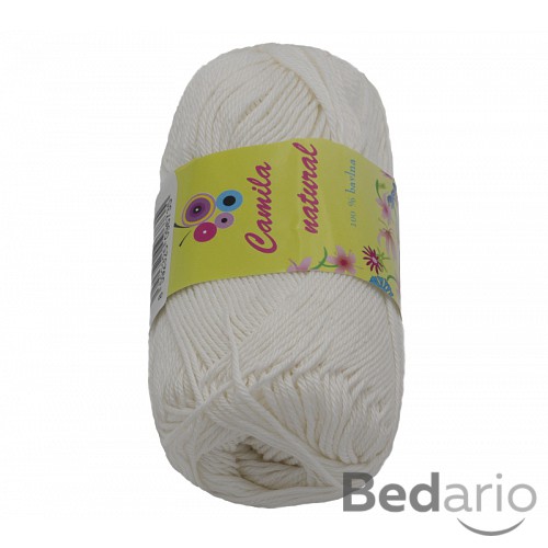 Příze CAMILA natural - 50g / 125 m- Bílá