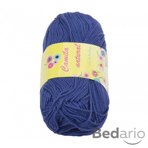 Příze CAMILA natural - 50g / 125 m - Modrá