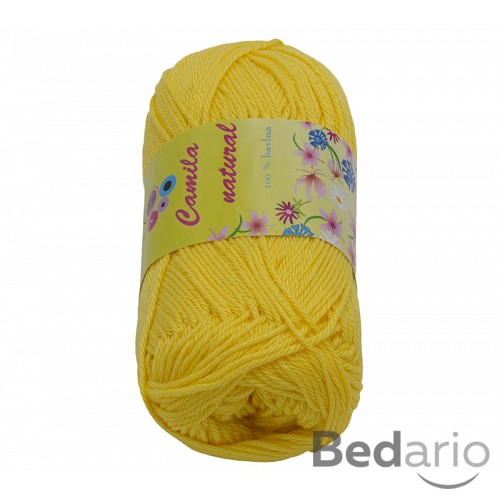 Příze CAMILA natural - 50g / 125 m - Žlutá