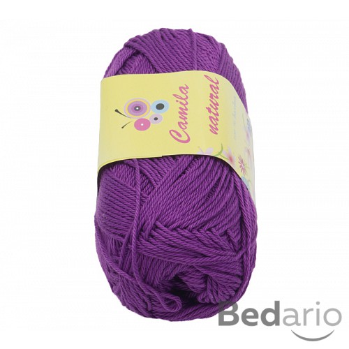 Příze CAMILA natural - 50g / 125 m - Tmavě fialová