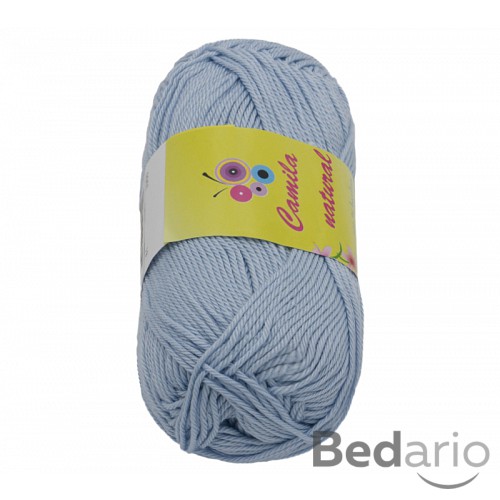 Příze CAMILA natural - 50g / 125 m - Světle šedá