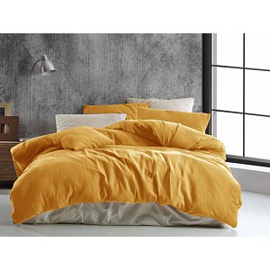Mušelínové povlečení 140x200+70x90 Žluté