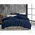 Prodloužené mušelínové povlečení 140x220+70x90 Tmavě modré