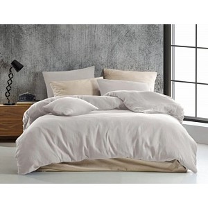 Prodloužené mušelínové povlečení 140x220+70x90 Smetanové