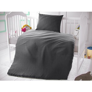 Dětské mušelínové 90x135+45x60 Tmavě šedé