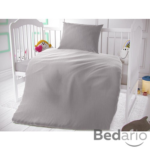 Dětské mušelínové 90x135+45x60 Světle šedé