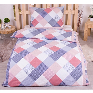 Prodloužené bavlněné povlečení 140x220+70x90 Patchwork