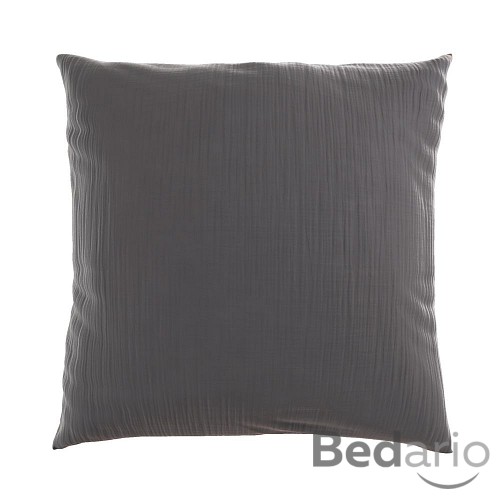 Mušelínový povlak na polštář 70x90 TMAVĚ ŠEDÝ